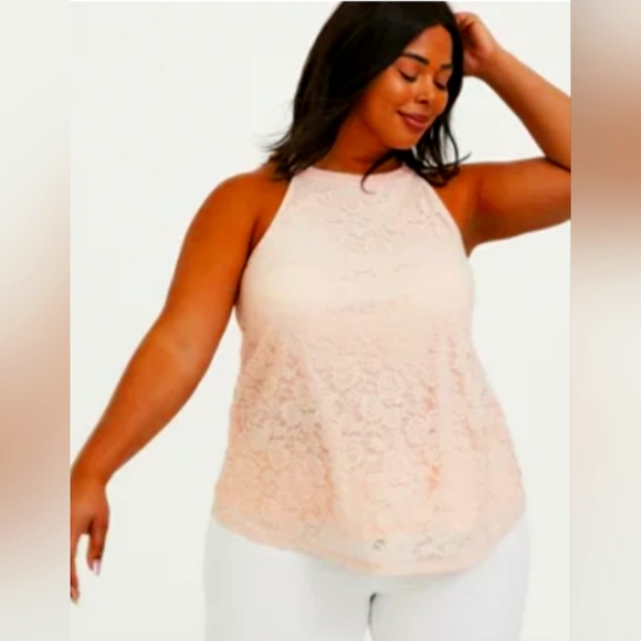 Light Pink Lace Goddess Tank - Picture 1 of 1